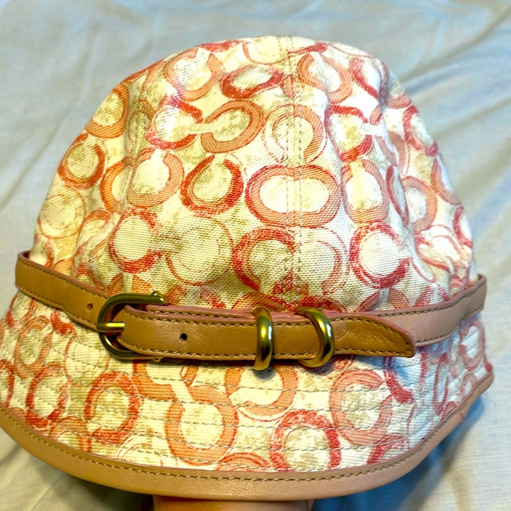 Vintage Coach Signature Pink Womens Bucket Hat